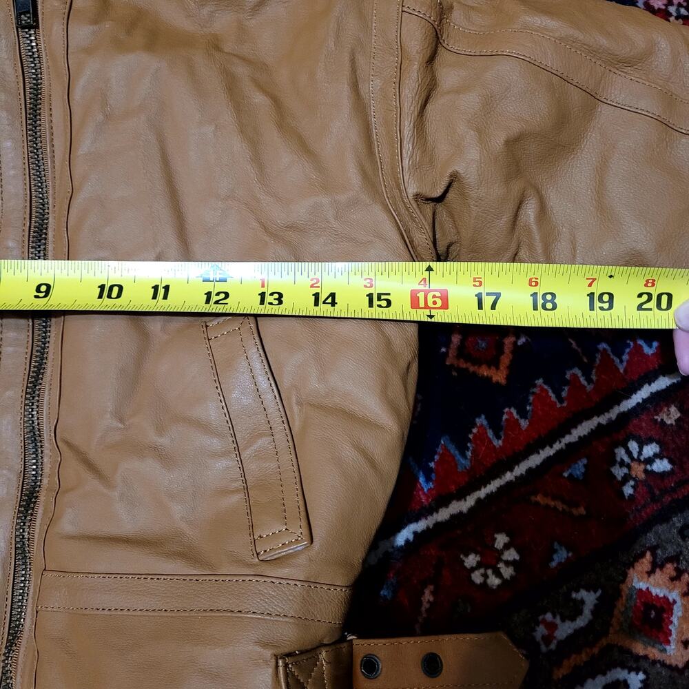 Vintage Shebang USA Shearling Leather Jacket Coat Sz 4T - Picture 5 of 6